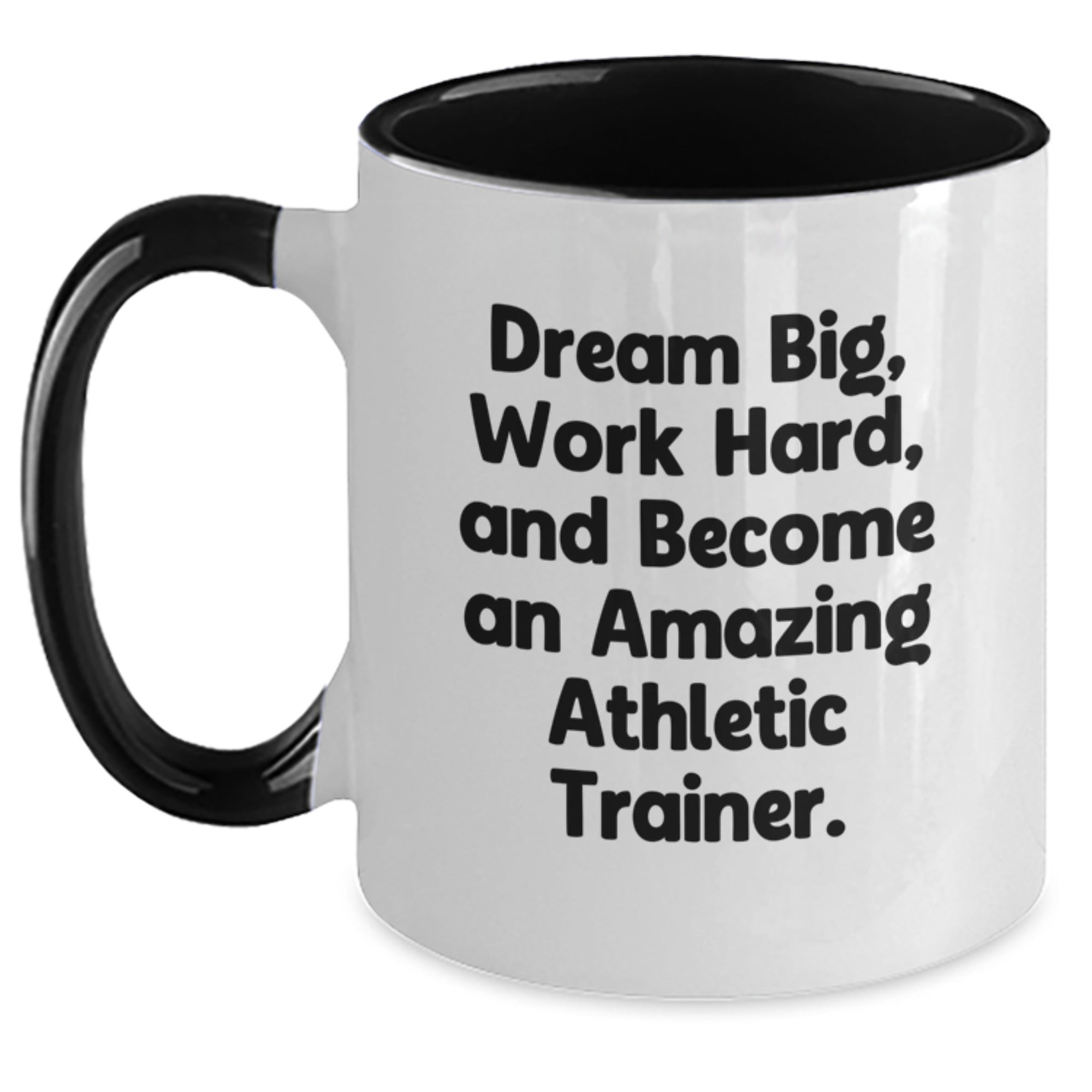 Funny Gifts from Family for Amazing Athletic Trainers, Work Hard Coffee Mug, Two Tone Ceramic Mug, Inspirational Quote for Christmas Unique Gifts - Main