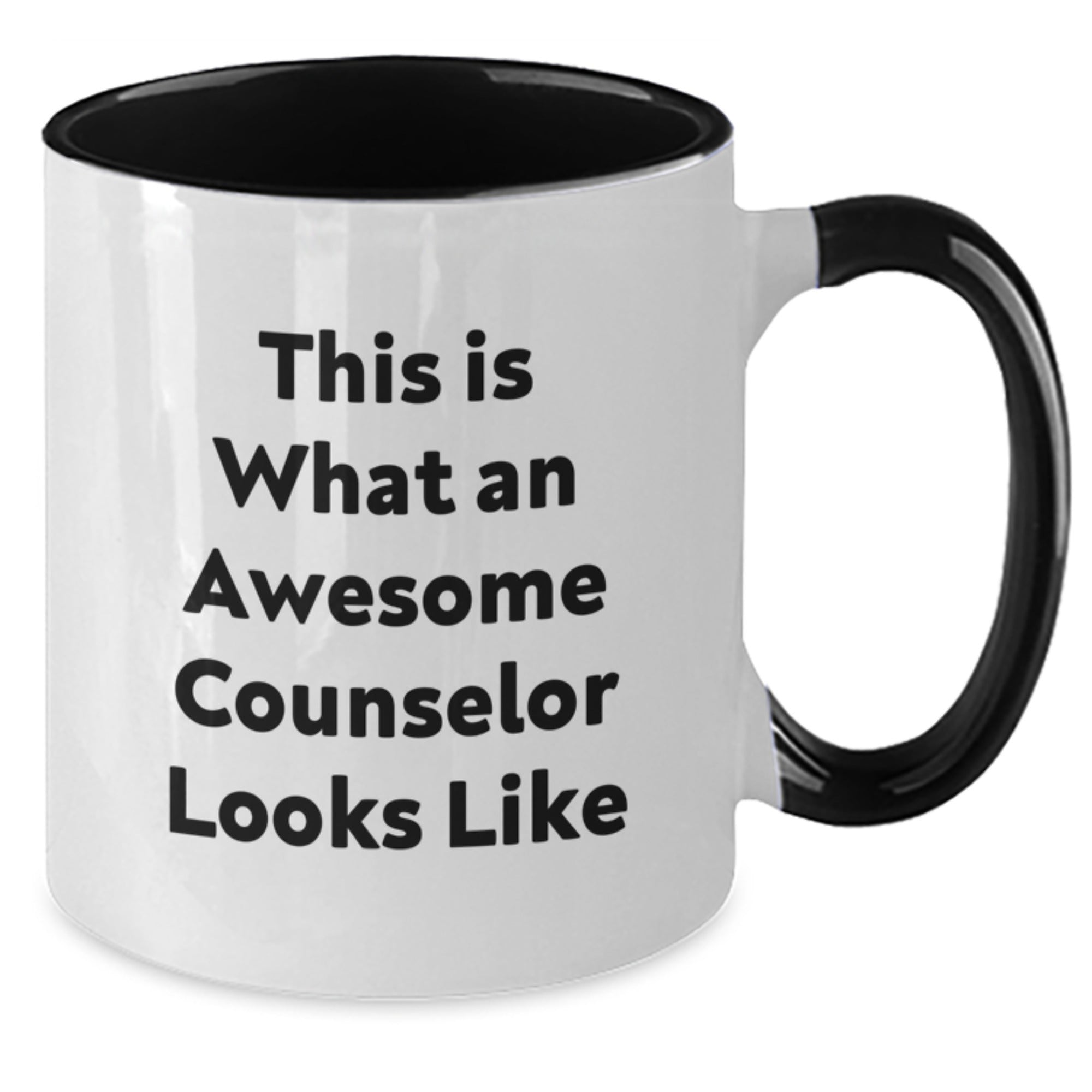 Funny Counselor Gifts from Friends for Graduation - This Is What An Awesome Counselor Looks Like Two Tone Coffee Mug - Additional