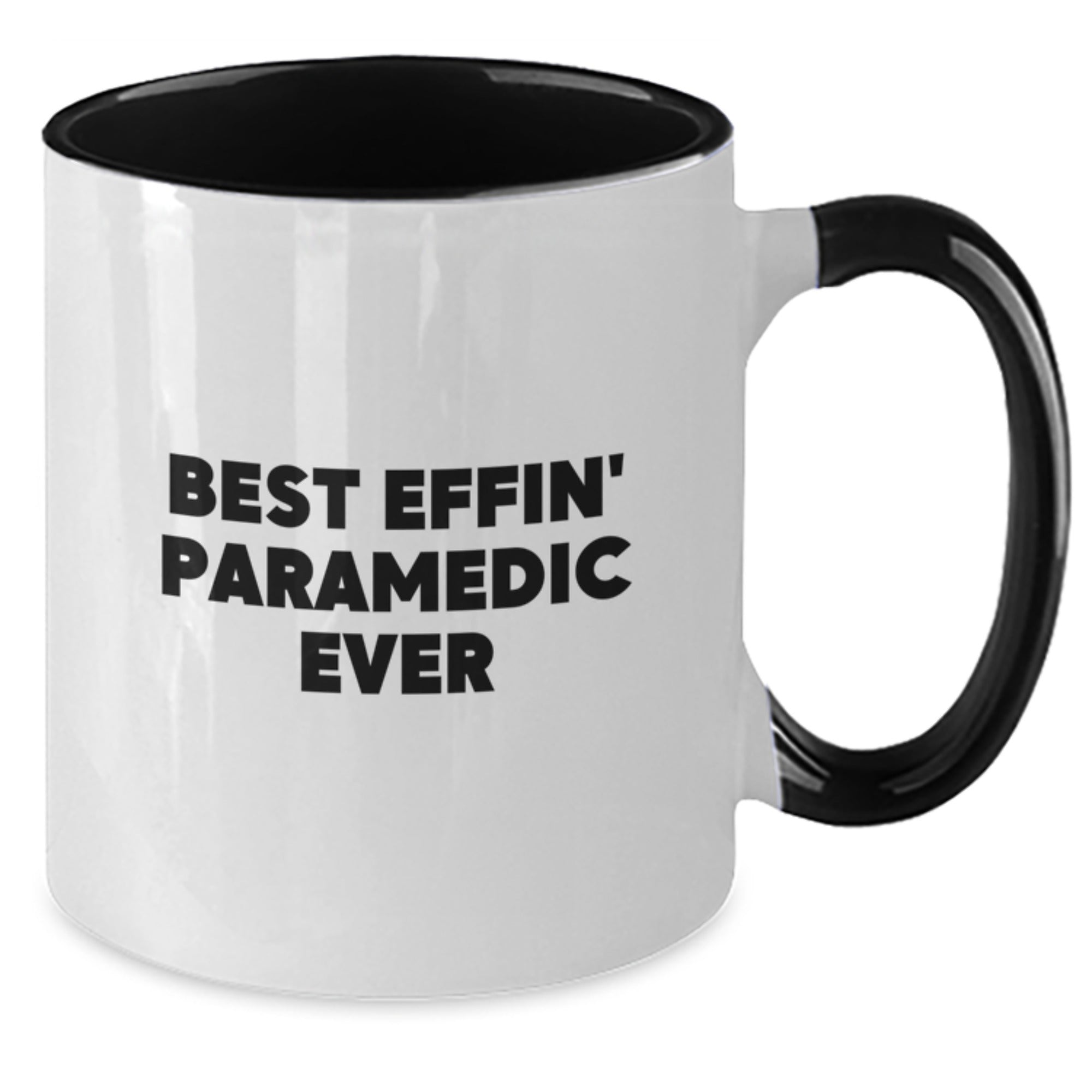 Funny Rescue Worker Gifts for Men - Best Effin' Rescue Worker Ever Two Tone Coffee Mug, Graduation Unique Gifts from Friends, Coworkers, Family - Additional