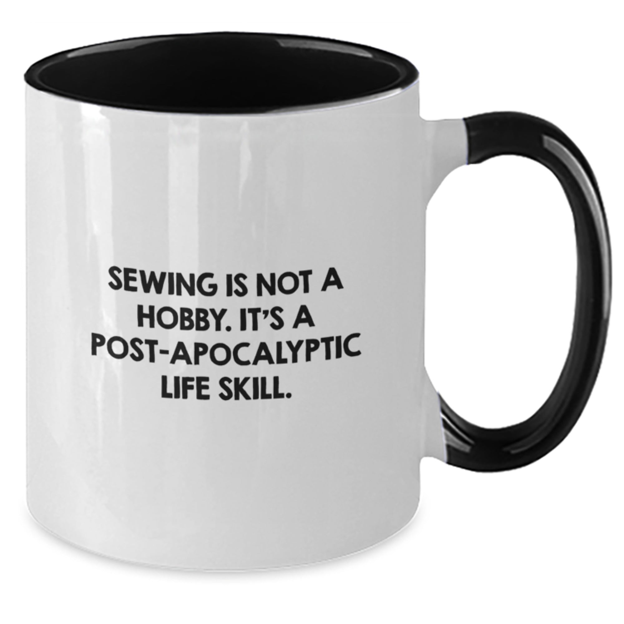 Funny Sewing Gifts for Women, Men, Friends, Coworkers, Family - Two Tone Coffee Mug, Sewing Is Not A Hobby, Christmas Unique Presents - Additional