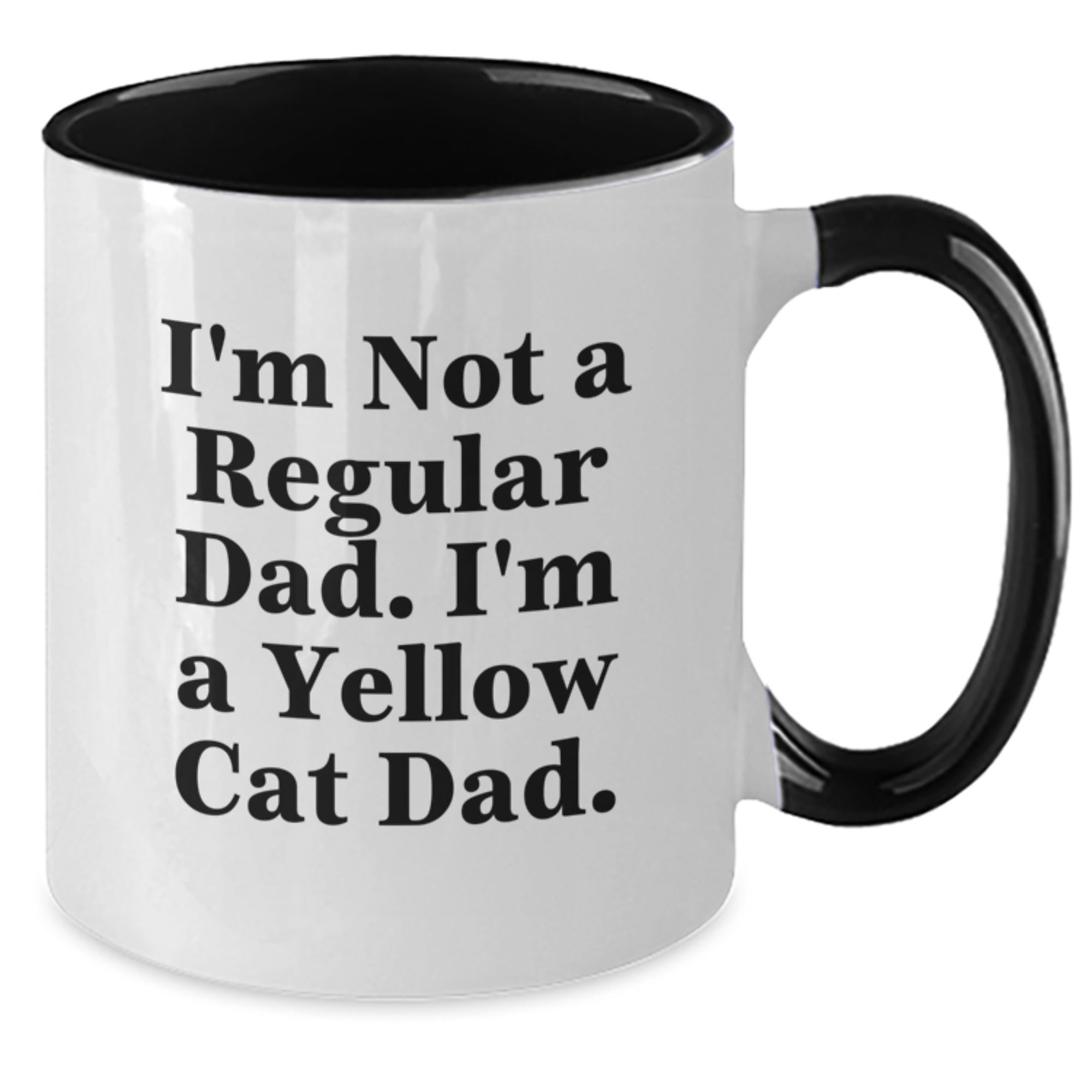 Yellow Cat Dad Gifts from Men to Friends, Unique Christmas Unique Gifts for Yellow Cat Lovers, Two Tone Coffee Mug - Additional