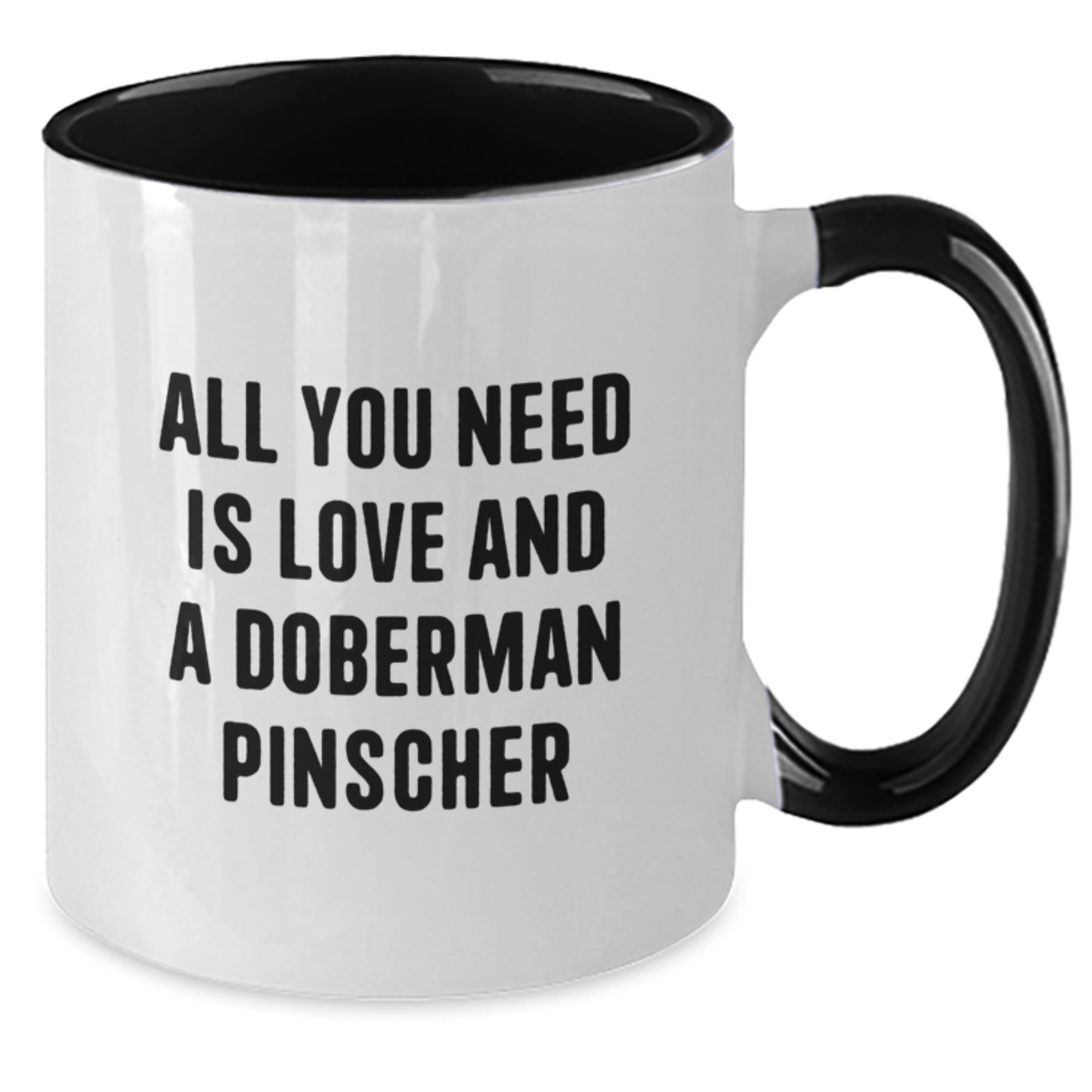 Doberman Pinscher Dog Gifts, Funny Quote, Two Tone Coffee Mug, Birthday Unique Presents from Family to Friends - Additional
