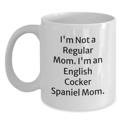 Funny English Cocker Spaniel Dog Mom Gifts from Family for Birthday Unique Presents White Coffee Mug - Main
