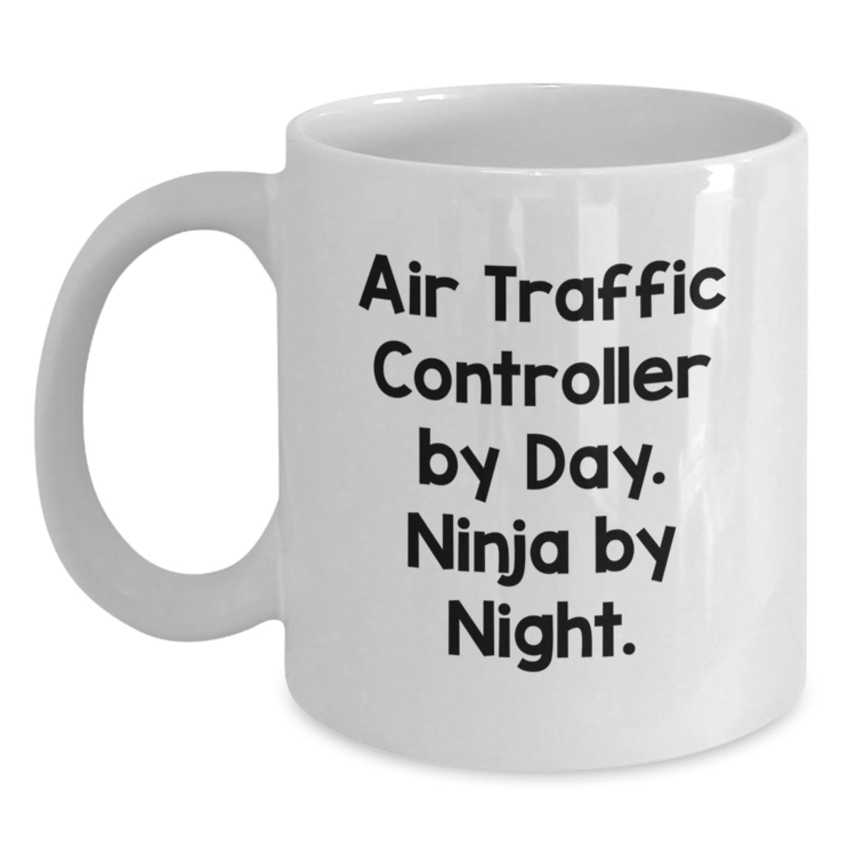 Funny Air Traffic Controller Gifts by Day Ninja by Night White Coffee Mugs for Men Graduation Unique Gifts from Family - Main