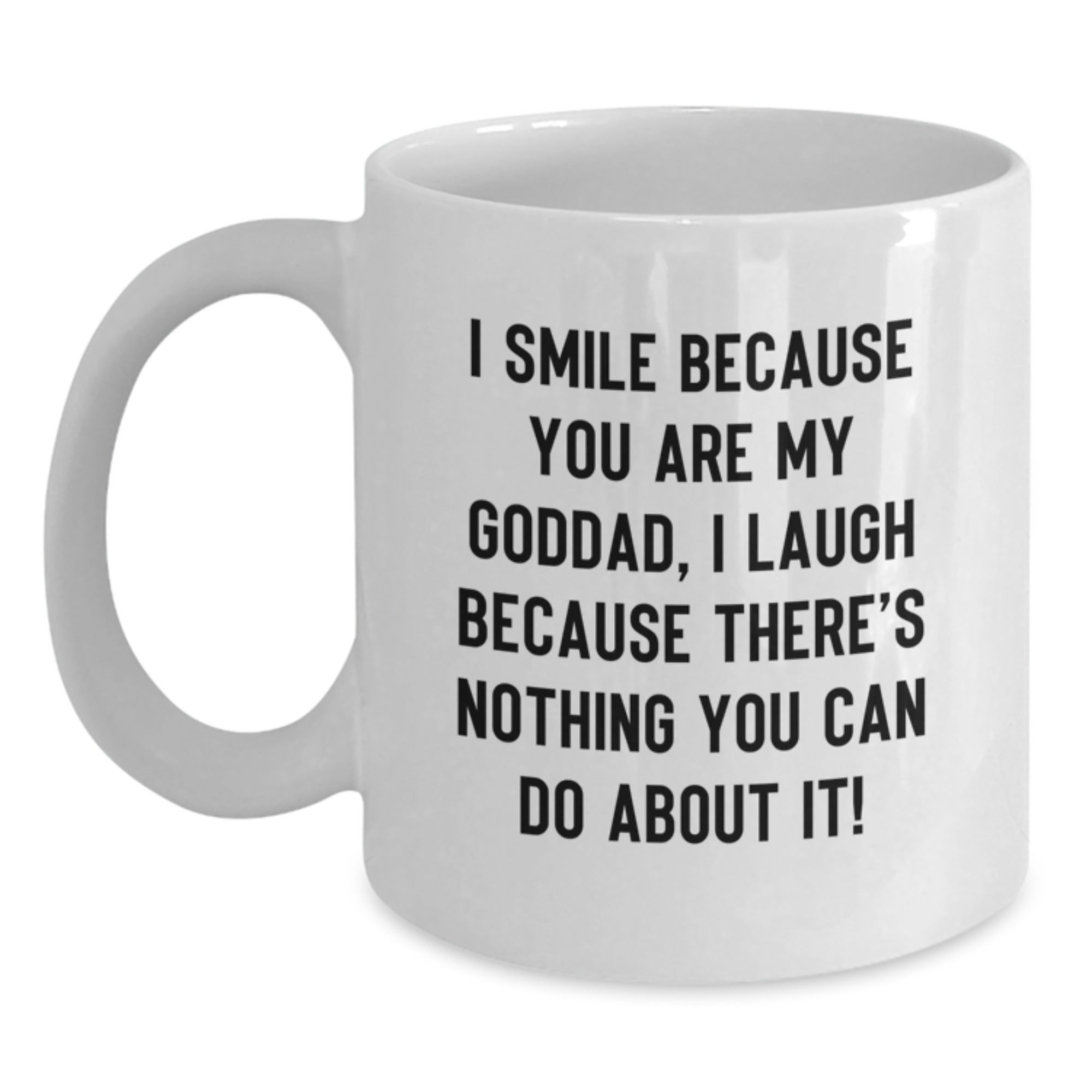 Funny Goddad Gifts, White Coffee Mugs for Men, Unique Christmas Memorable Presents from Family, Friends, or Coworkers - Main