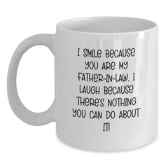 Funny Father-in-law White Coffee Mugs for Men, Gifts from Family for Father-in-law, Christmas Unique Gifts - Main