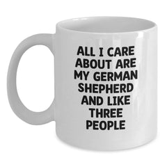 Funny German Shepherd Dog Lover Gifts from Friends and Family for Valentine's Unique White Coffee Mug - Main