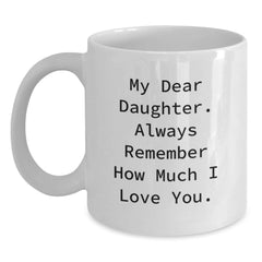 Funny Daughter Birthday Quote White Coffee Mug Gifts from Mom, Daughter Inspirational Unique Birthday Unique Gifts - Main