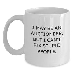 Funny White Coffee Mugs for Auctioneers, Gifts from Friends, Unique Christmas Unique Gifts for Men - Main