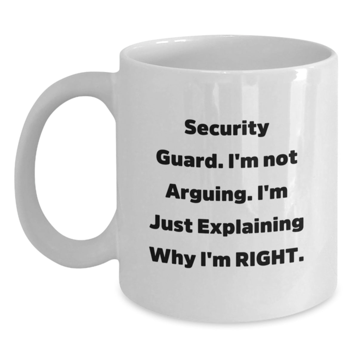 Funny Security Guard Gifts from Men to Security Guard, White Coffee Mug for Security Guard, Christmas Unique Gifts for Security Guard - Main