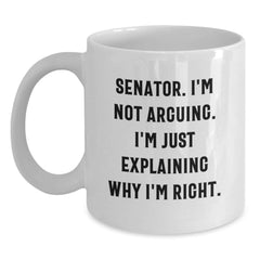 Funny Senator Mugs Gifts for Men Friends Family from Coworkers at Christmas Unique - Main