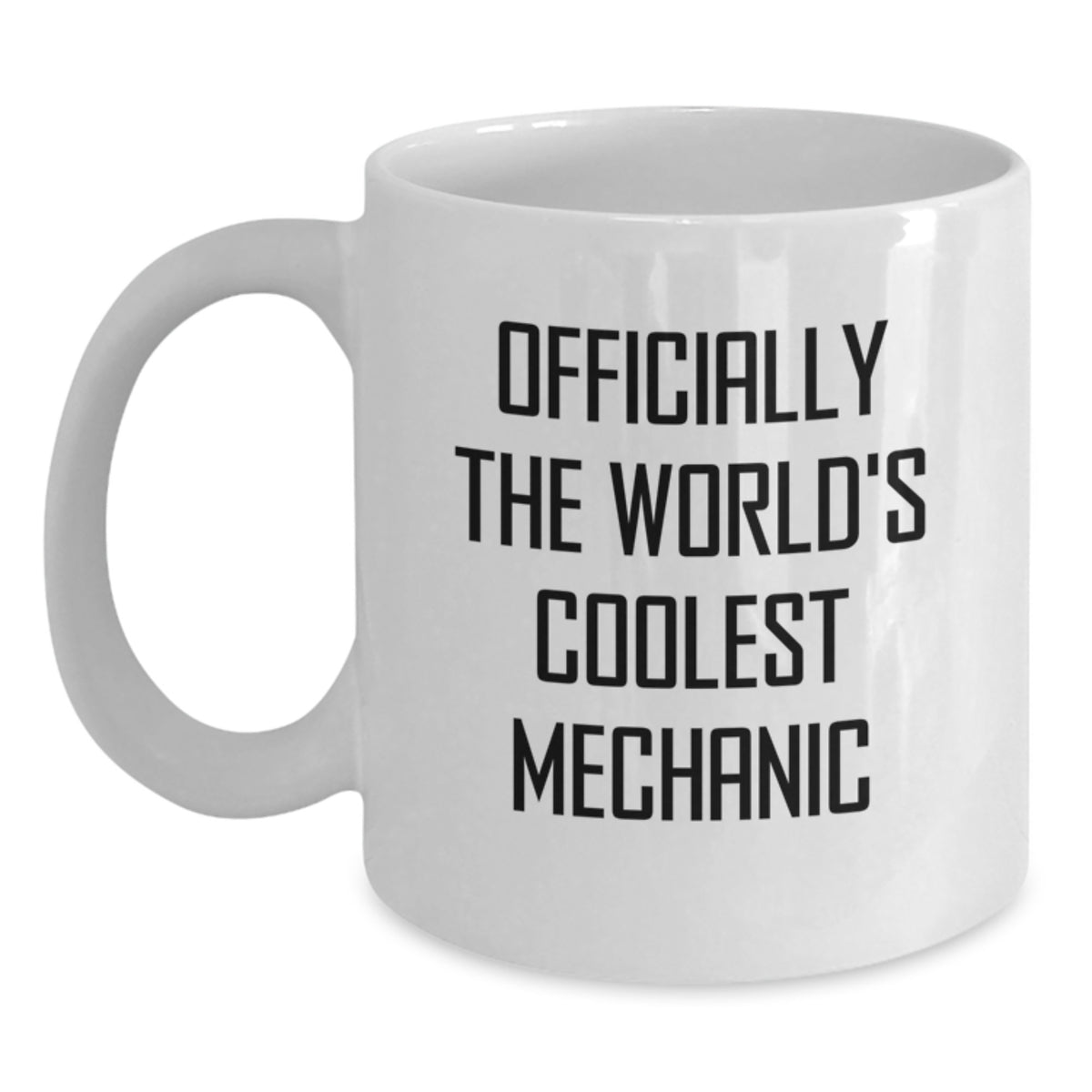 Funny Mechanic Gifts from Friends for Men, Officially The World's Coolest Mechanic White Coffee Mug, Christmas Unique - Main