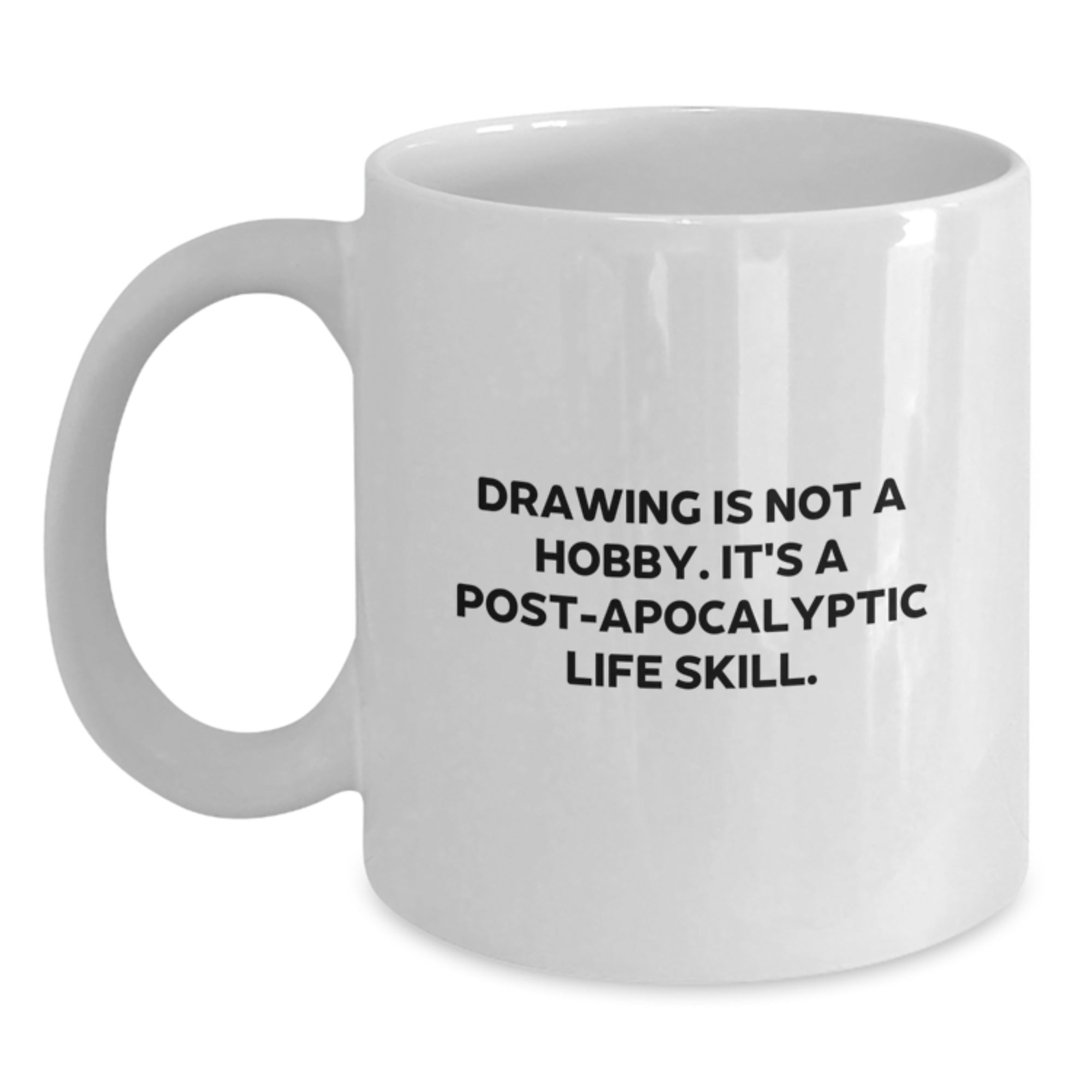 Funny Drawing White Coffee Mugs Gifts for Christmas Unique Drawing Enthusiast Friends from Men Women Family - Main