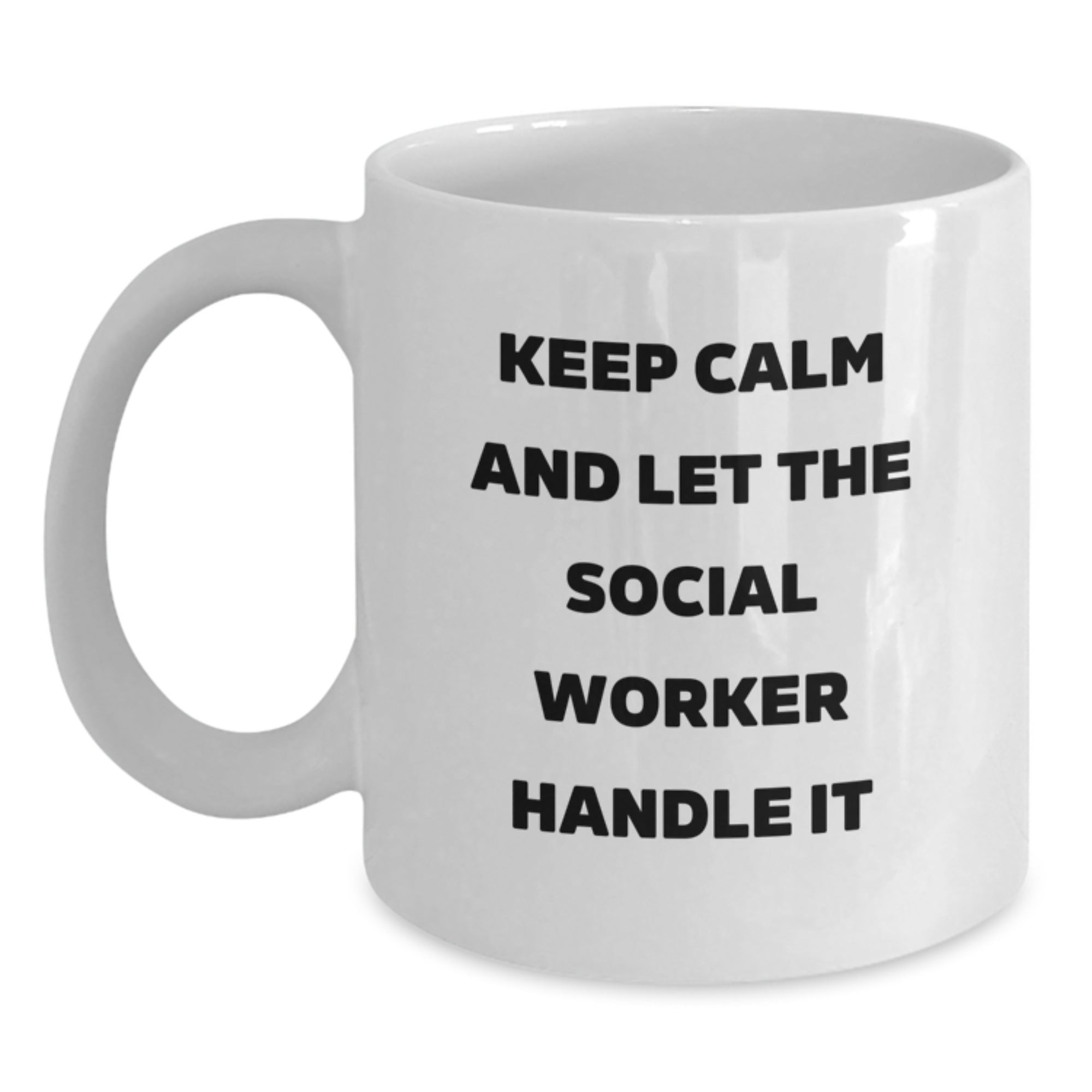 Funny Social Worker White Coffee Mug Gifts for Men and Women from Friends and Family this Christmas - Main