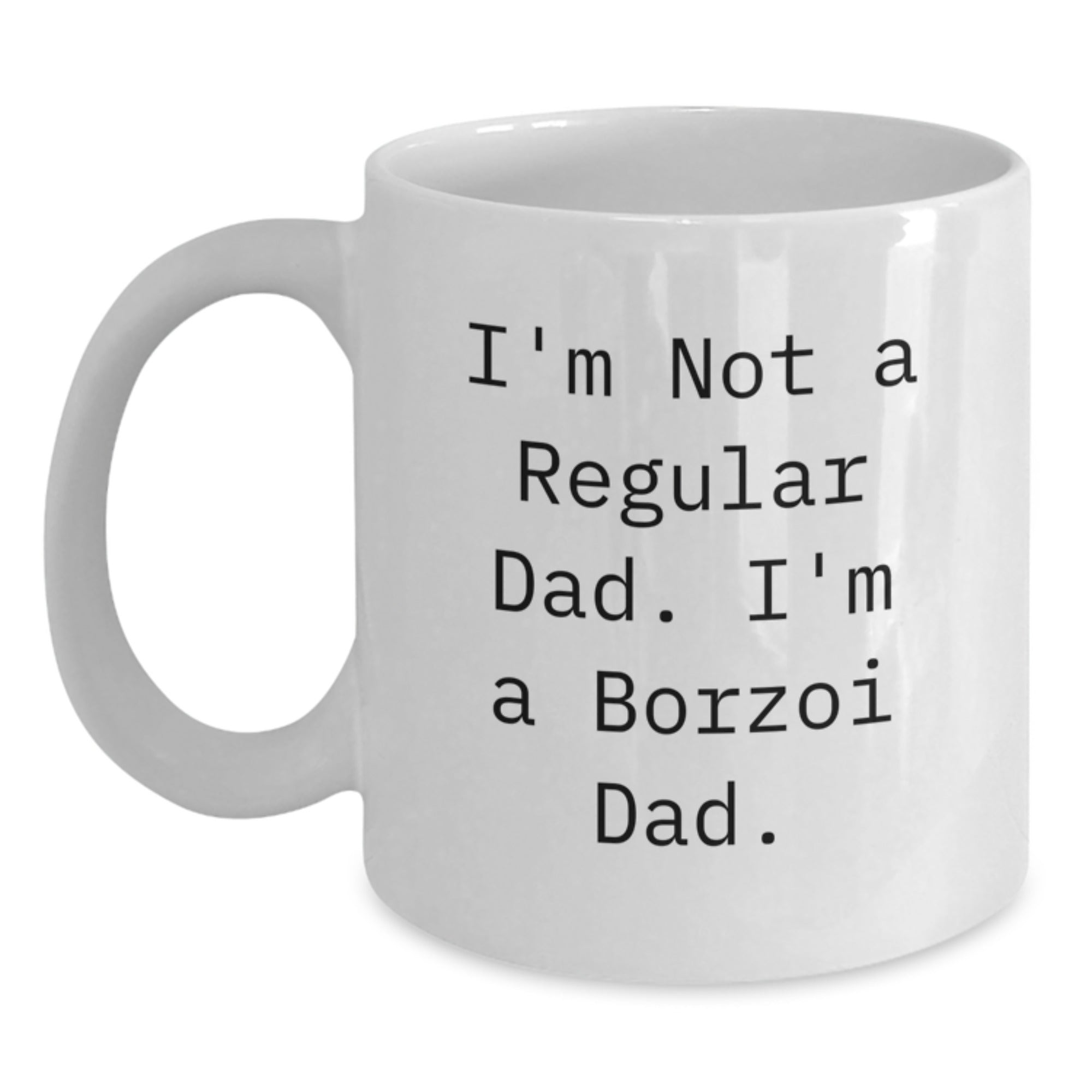 Funny Borzoi Dog White Coffee Mug Gifts For Men Dad From Family This Christmas - Main