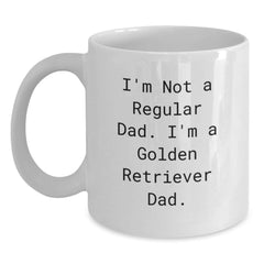 Golden Retriever Dog Funny Gifts from Dad, White Coffee Mug for Golden Retriever Lovers, I'm Not A Regular Dad, Gift for Birthday - Main