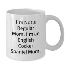 Funny English Cocker Spaniel Dog Mom Gifts from Family for Birthday Unique Presents White Coffee Mug - Additional