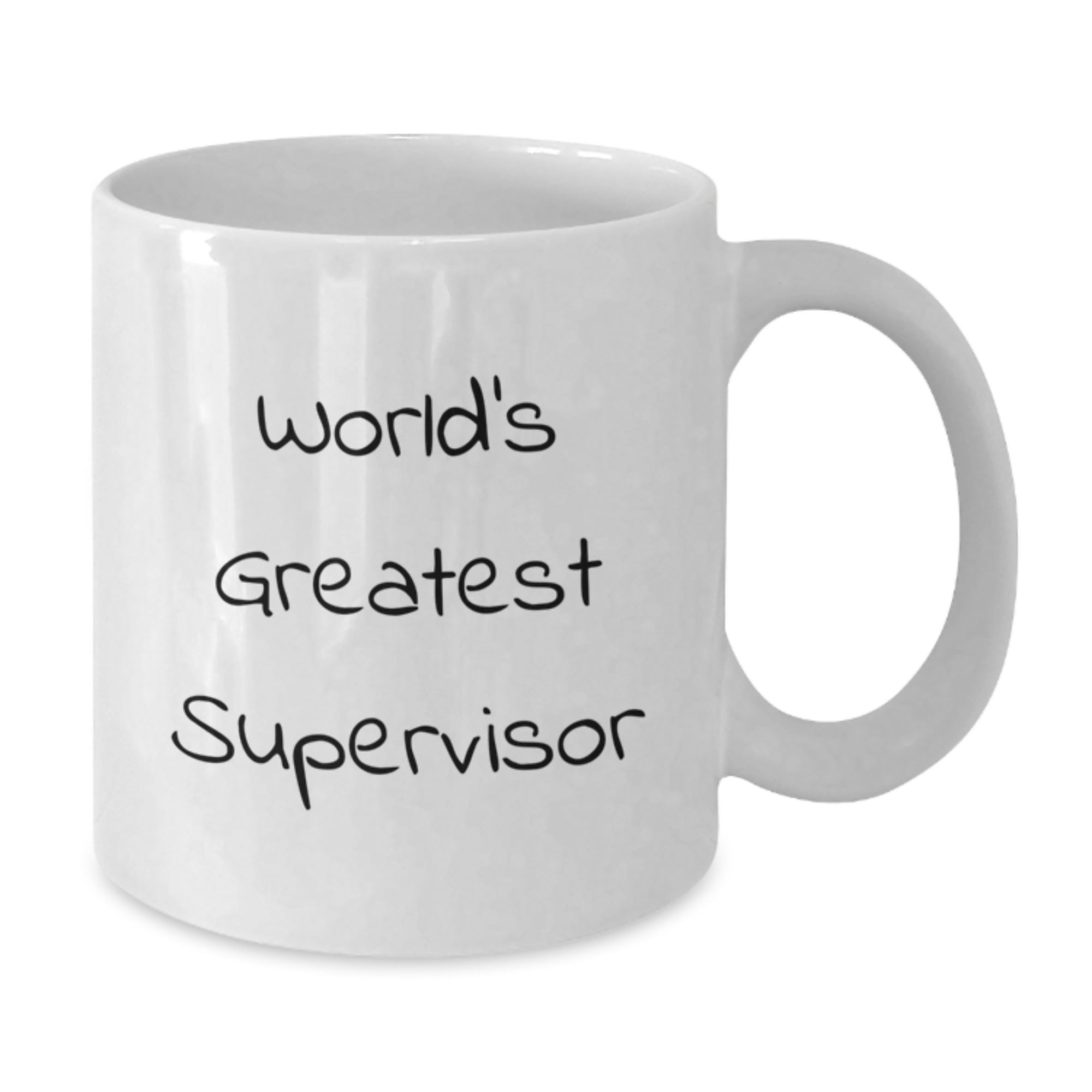 Funny Supervisor Gifts, White Coffee Mug, Greatest Supervisor Quote, Gifts for Supervisor, Christmas Unique Gifts from Friends - Additional