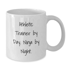 Athletic Trainer Graduation Gifts from Family - White Coffee Mug, 'Athletic Trainer By Day. Ninja By Night.' Quote, Unique and Funny - Additional