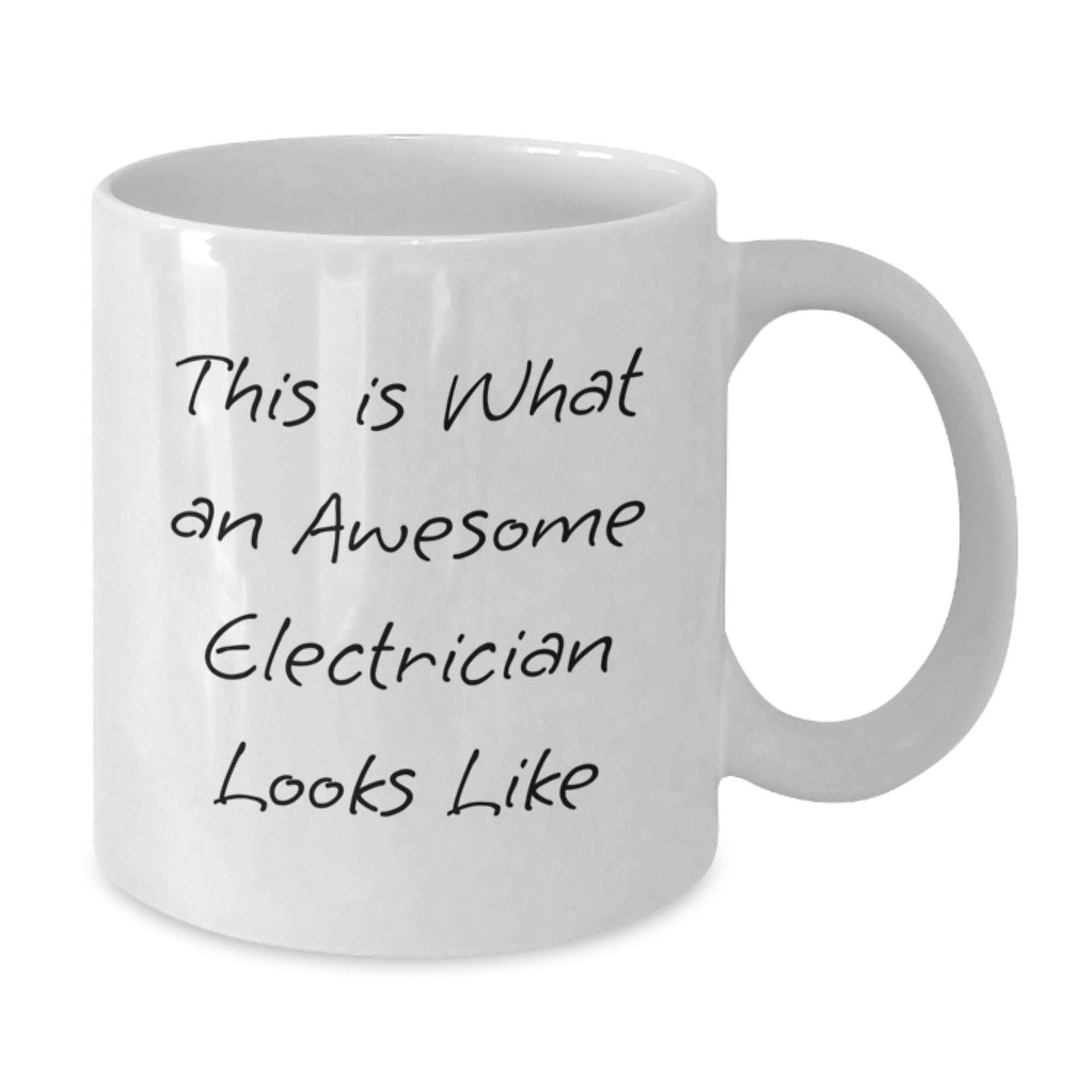 Electrician Gifts from Friends, Awesome Electrician White Coffee Mug for Men, Graduation Unique Gifts with 'This Is What An Awesome Electrician Looks Like' Funny Quote - Additional