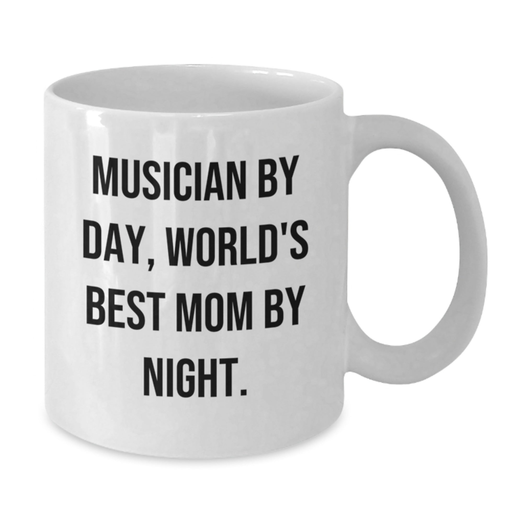 Musician Gifts, Funny White Coffee Mug, Gifts from Mom to Musician By Day, World's Best Mom By Night, Graduation Unique Gifts - Additional
