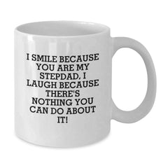 Funny Stepdad White Coffee Mugs Gifts for Men from Family Christmas Unique Ideas - Additional