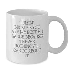 Funny Bestie White Coffee Mugs Gifts from Friends, Christmas Unique Gifts for Bestie, Perfect for Men Women - Additional