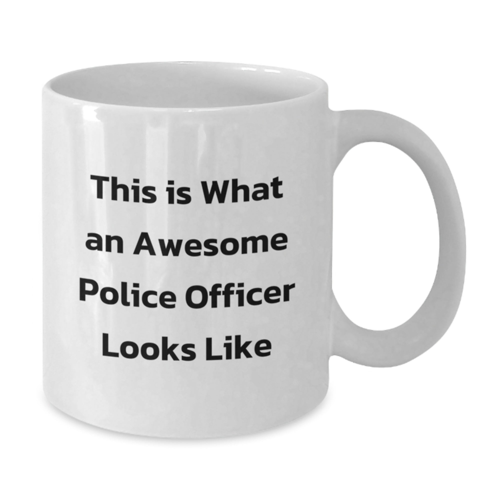 Police Officer Gifts for Men - Funny White Coffee Mug, 'This Is What An Awesome Police Officer Looks Like' Quote, Graduation Unique Gifts from Family to Friends - Additional