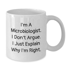 Funny Microbiologist White Coffee Mug Gifts from Men to Friends on Christmas Unique - Additional