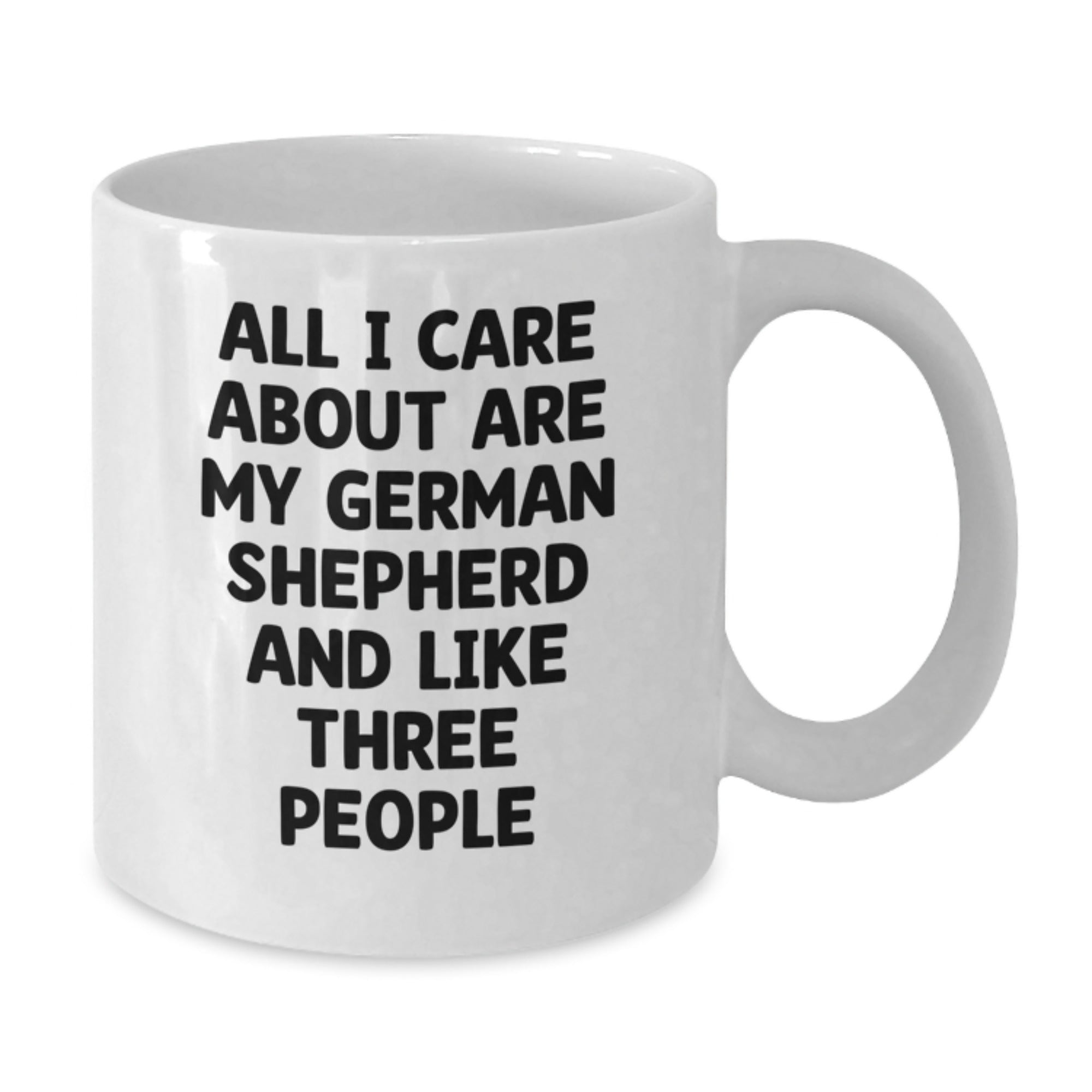 Funny German Shepherd Dog Lover Gifts from Friends and Family for Valentine's Unique White Coffee Mug - Additional