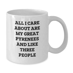 Great Pyrenees Dog Lovers Funny White Coffee Mugs Gifts from Friends and Family for Valentine's - Additional