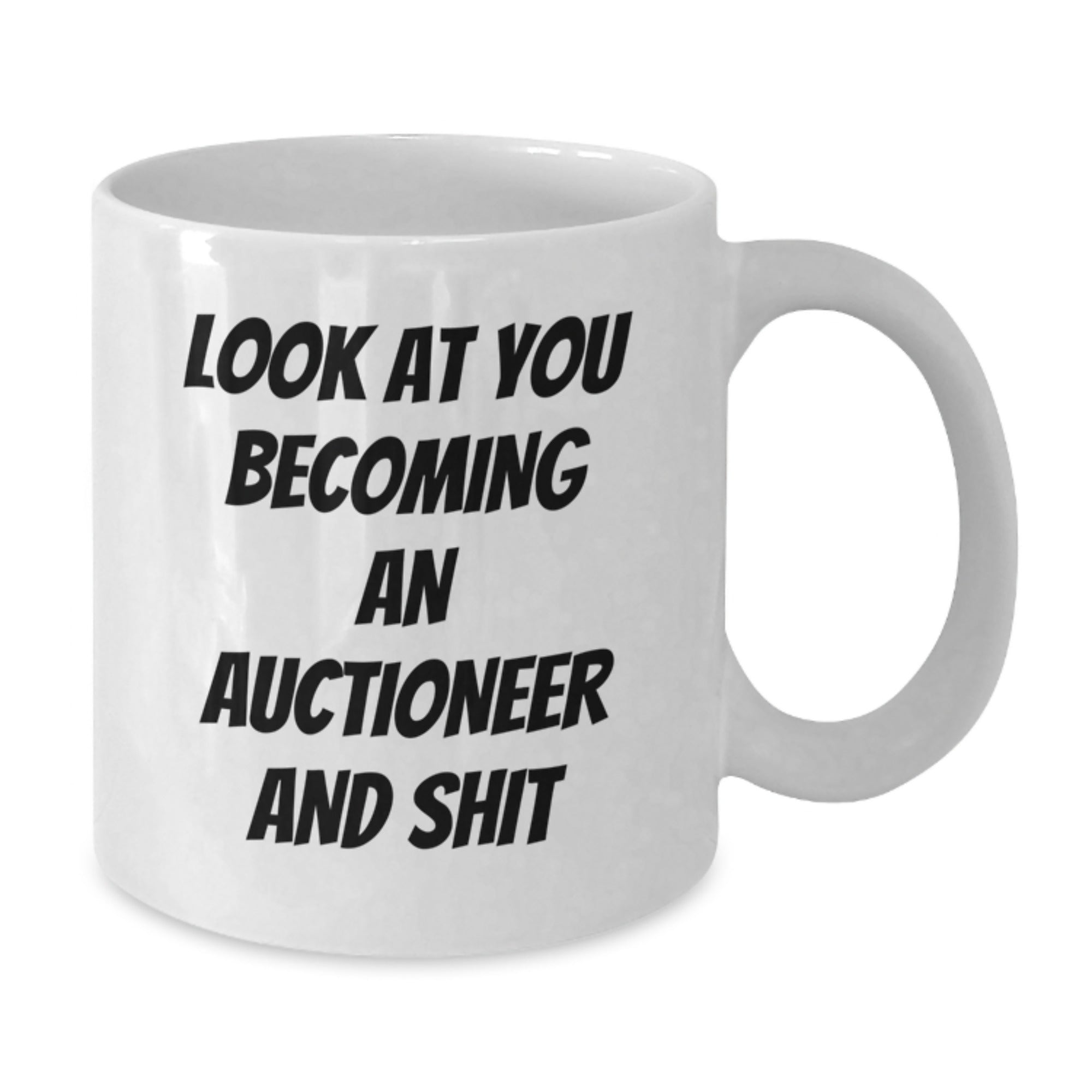 Funny Auctioneer Gifts, Unique White Coffee Mugs, Christmas Unique Gifts, Gifts from Men to Auctioneer Friends - Additional