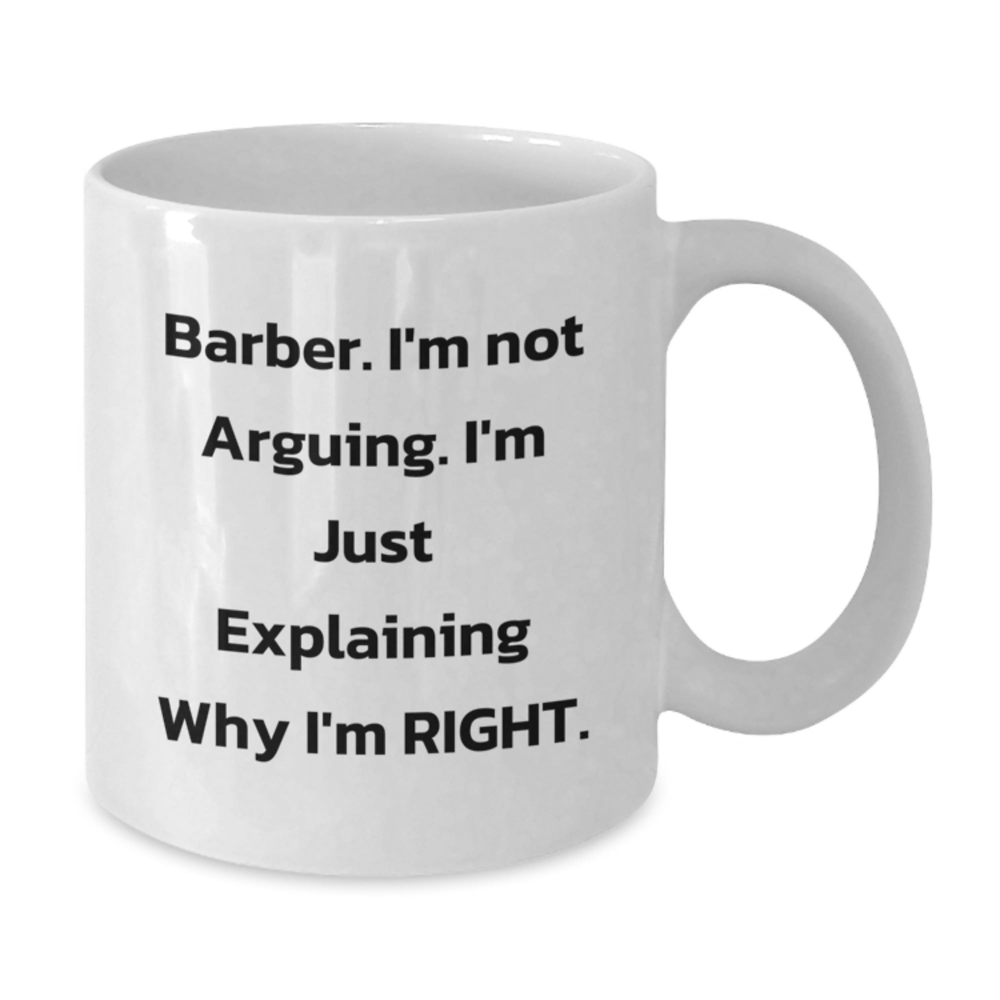 Funny Barber Coffee Mug Gifts from Friends for Barber Men at Christmas - Additional