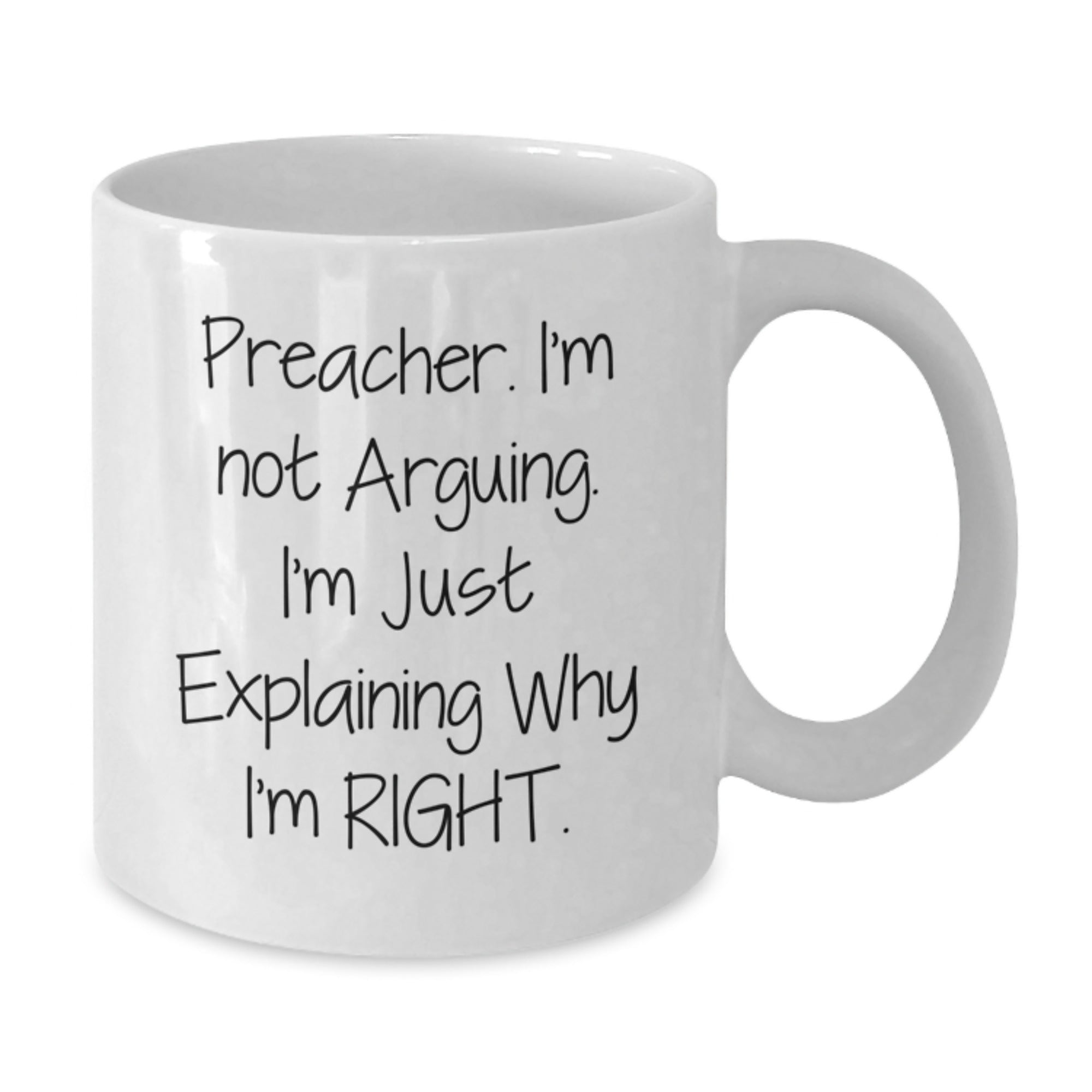 Funny Preacher Gift for Him, Unique White Coffee Mug with Inspirational Quote, Gifts from Friends or Family for Christmas - Additional