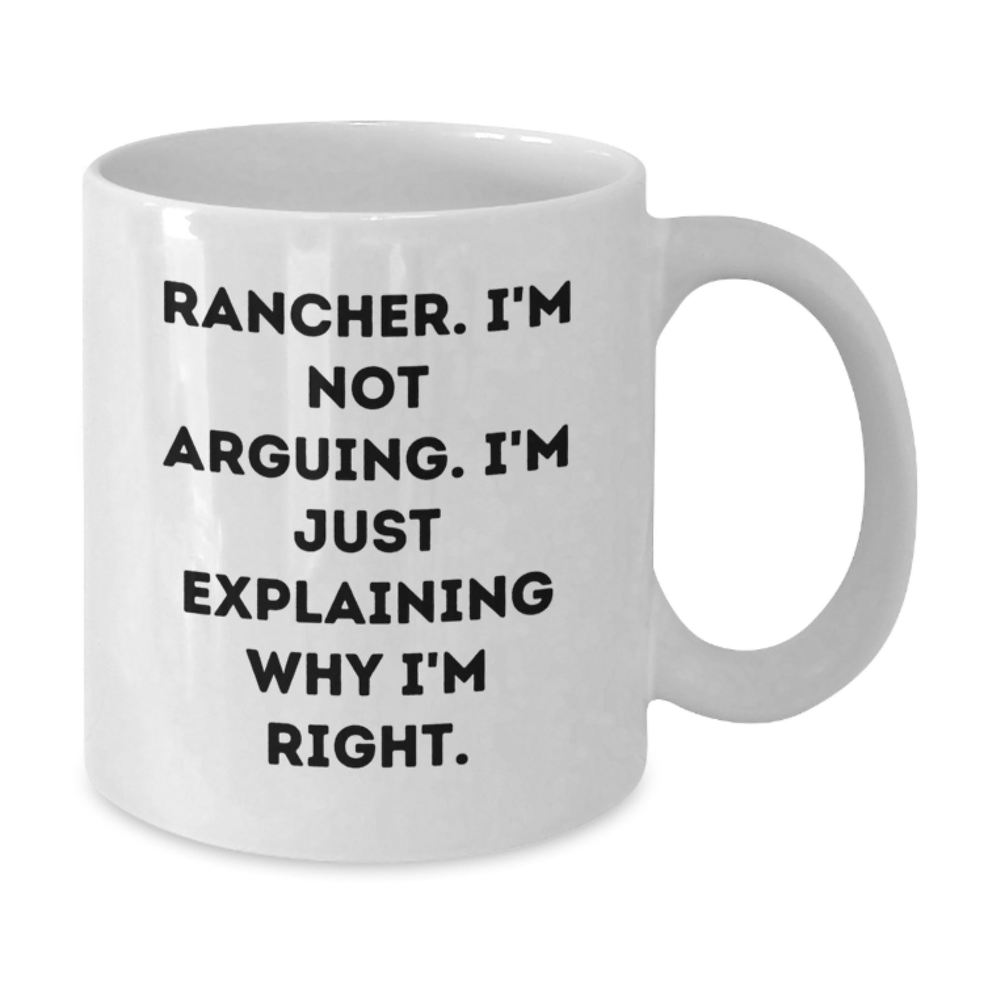 Funny Rancher Gifts from Friends, White Coffee Mug for Rancher, Christmas Unique Ideas for Men, Women, Coworkers, Family - Additional