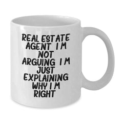 Real Estate Agent Humor White Coffee Mug Gifts from Friends for Christmas Unique Presents - Additional