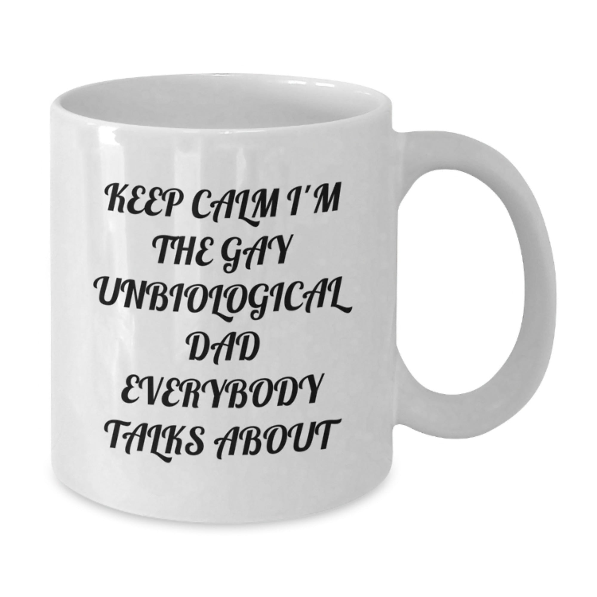 Funny Unbiological Dad Gifts from Men to Unbiological Dad Unbiological Dad White Coffee Mug for Christmas Unique Gifts - Additional