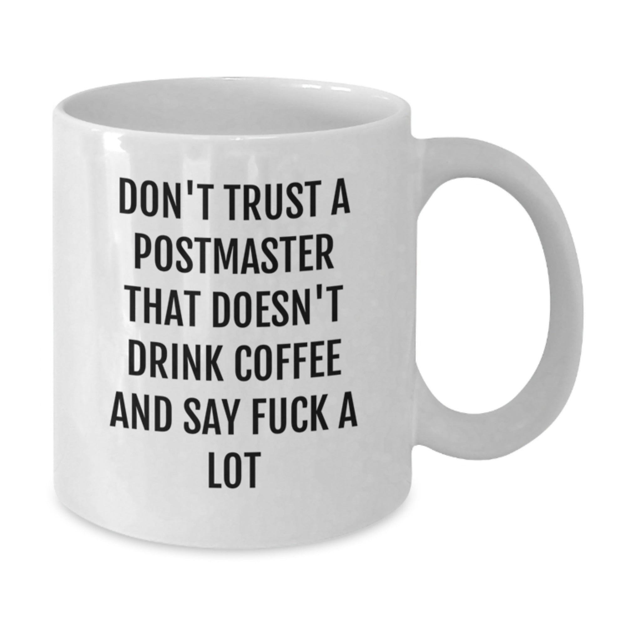 Funny Postmaster Gifts for Him, White Coffee Mug with Sarcastic Quote, Christmas Unique Gift from Friends to Family - Additional