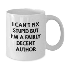 Funny Author Gifts from Men to Women on Christmas Unique White Coffee Mugs for Author Enthusiasts - Additional