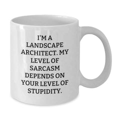 Landscape Architect Sarcasm White Coffee Mug Gifts from Men to Friends, Perfect for Graduation Unique Gifts for Him - Additional