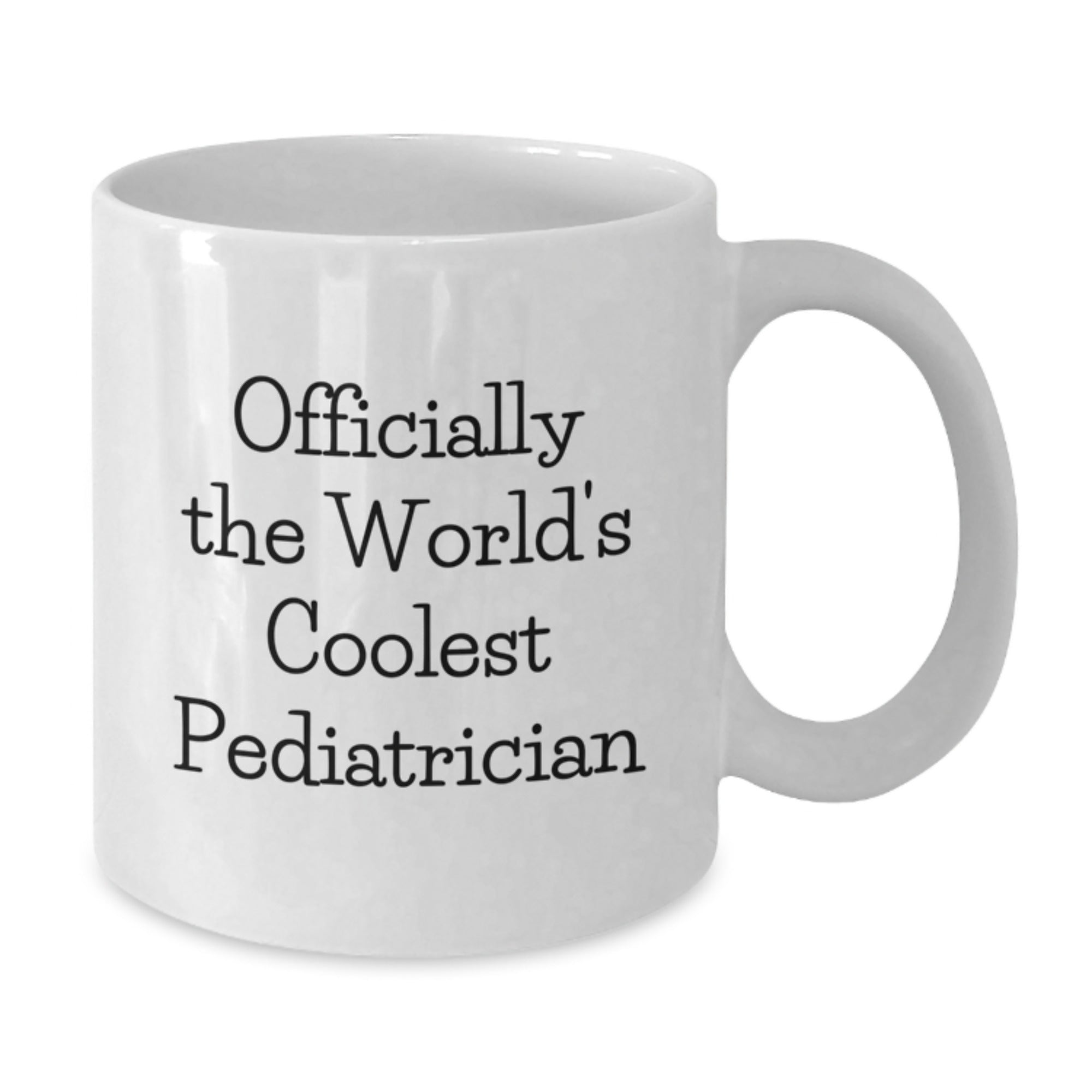 Funny Pediatrician Gifts from Family - 'Officially The World's Coolest Pediatrician' Quote White Coffee Mug for Birthday, Gifts for Men, Women, Coworkers, Family - Additional
