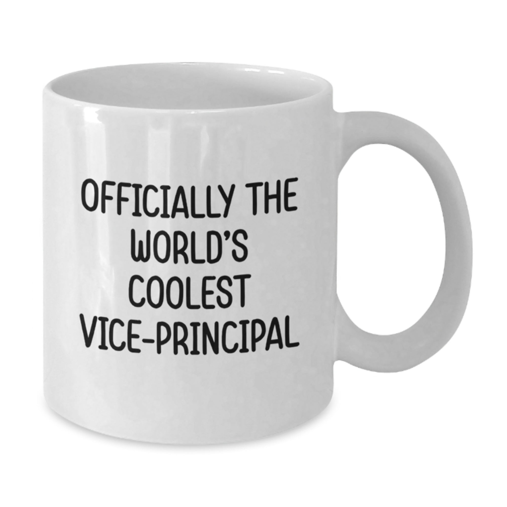 Funny Vice-principal Quotes Gifts for Him or Her - 'Officially The World's Coolest Vice-principal' White Coffee Mug, Perfect Birthday Unique Gift from Friends or Coworkers - Additional
