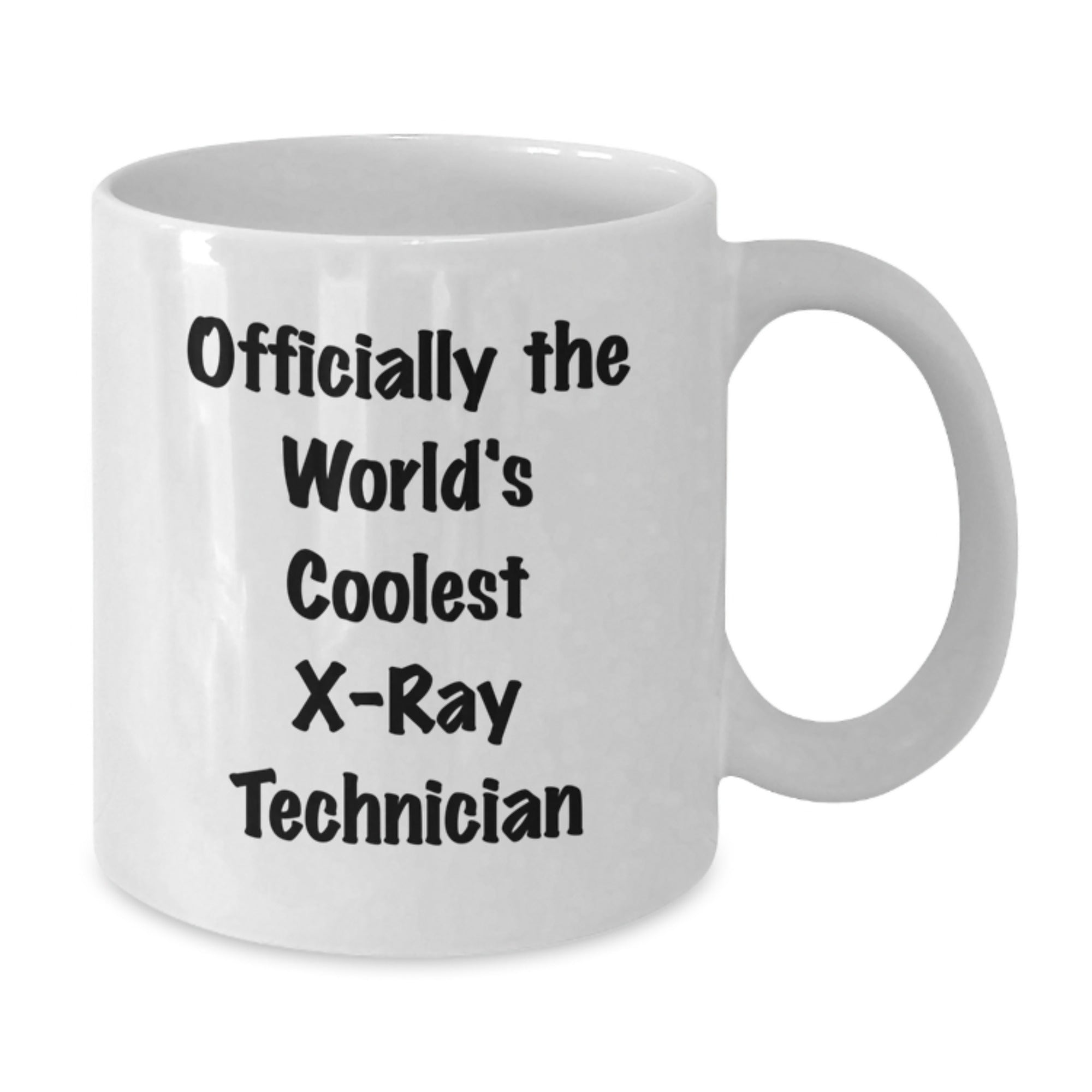 Funny X-Ray Technician Gifts from Friends for Him - Officially The World's Coolest X-ray Technician White Coffee Mug - Unique Christmas Unique Gifts - Additional