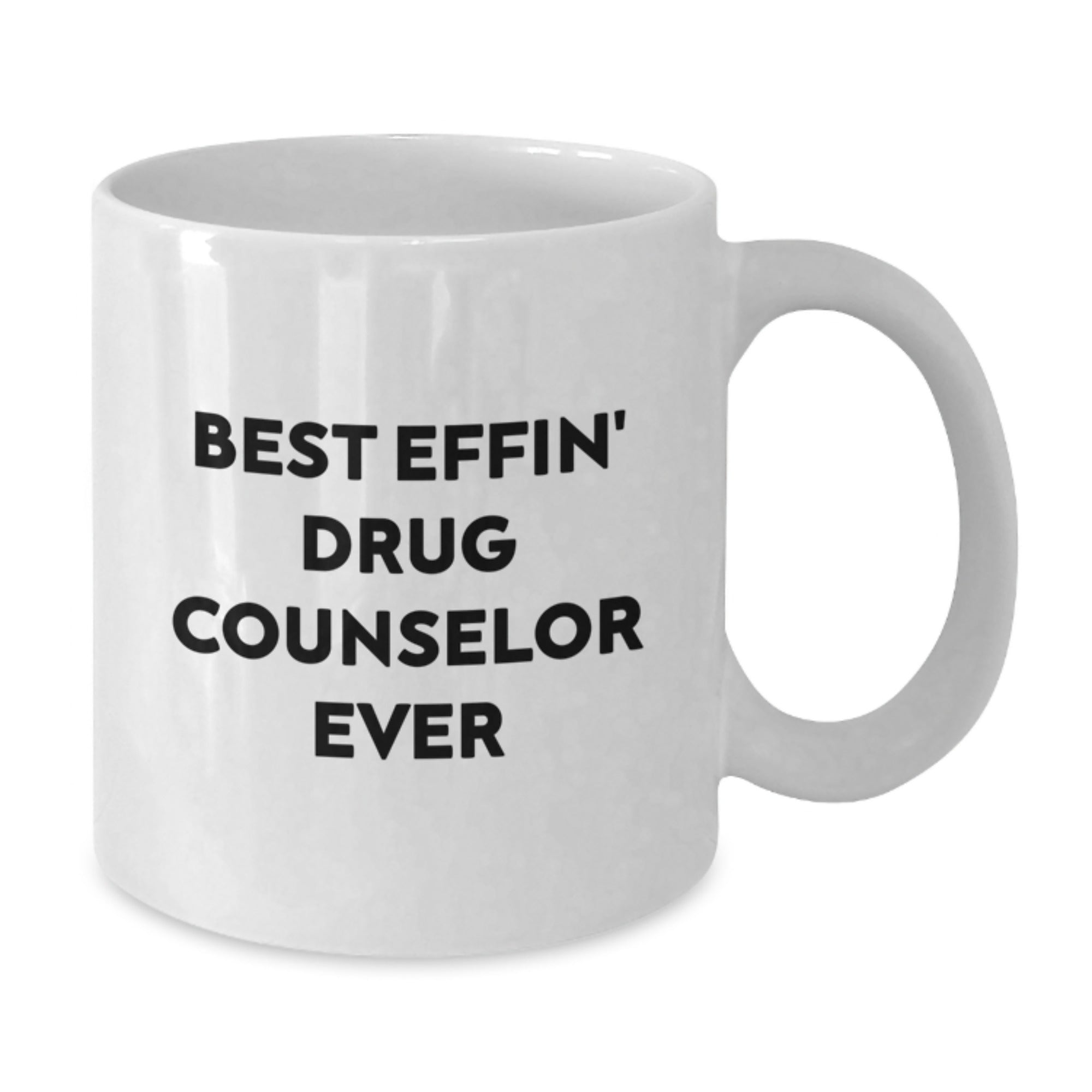 Funny Mugs for Drug Counselor Gifts, Gifts from Friends for Men, Women, or Coworkers, White Coffee Mug, Best Effin' Drug Counselor Ever Quote, Christmas Unique Gifts - Additional