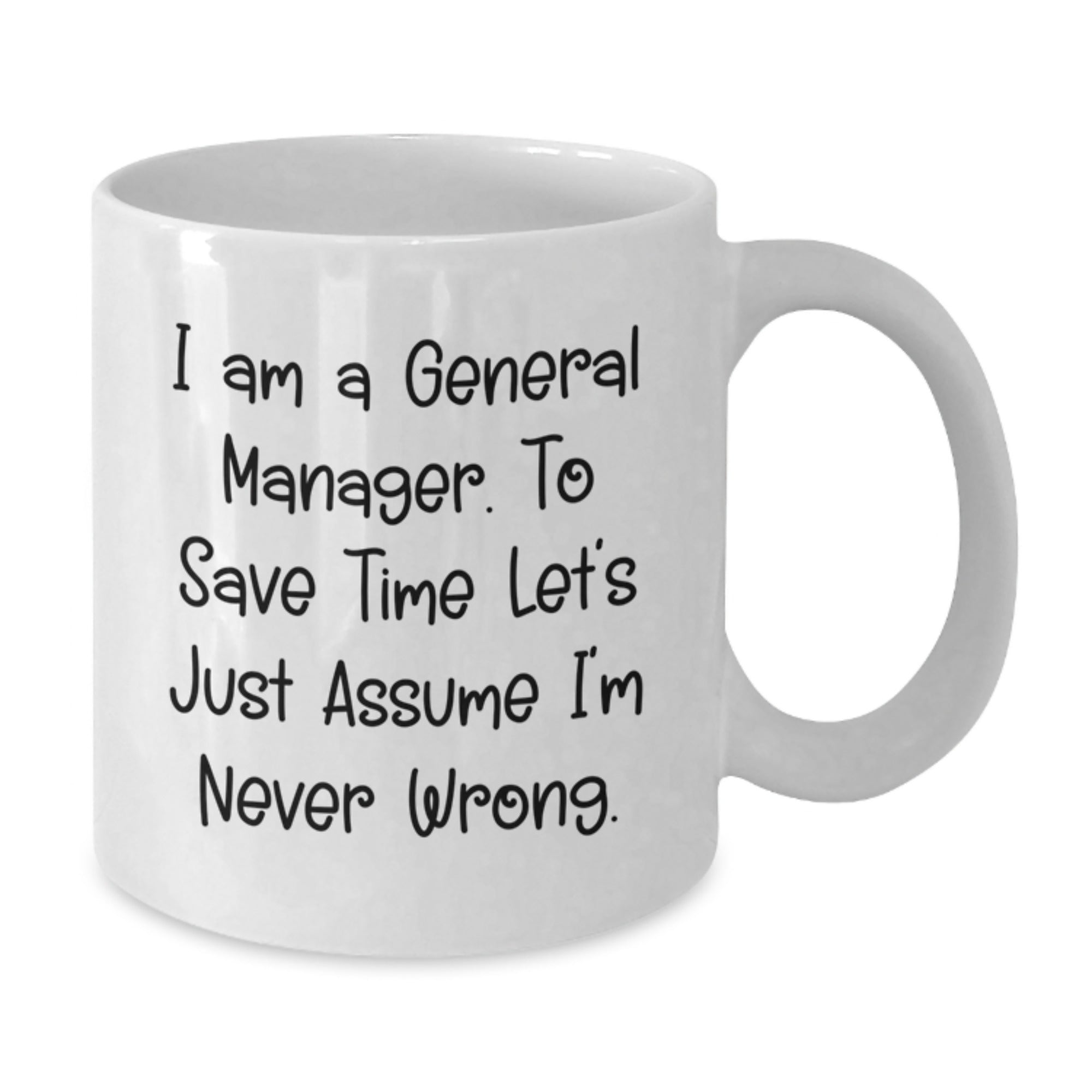Funny General Manager Gifts from Men, Women, Friends, Coworkers, Family - Unique White Coffee Mug for General Manager, Christmas Unique Gifts - Additional