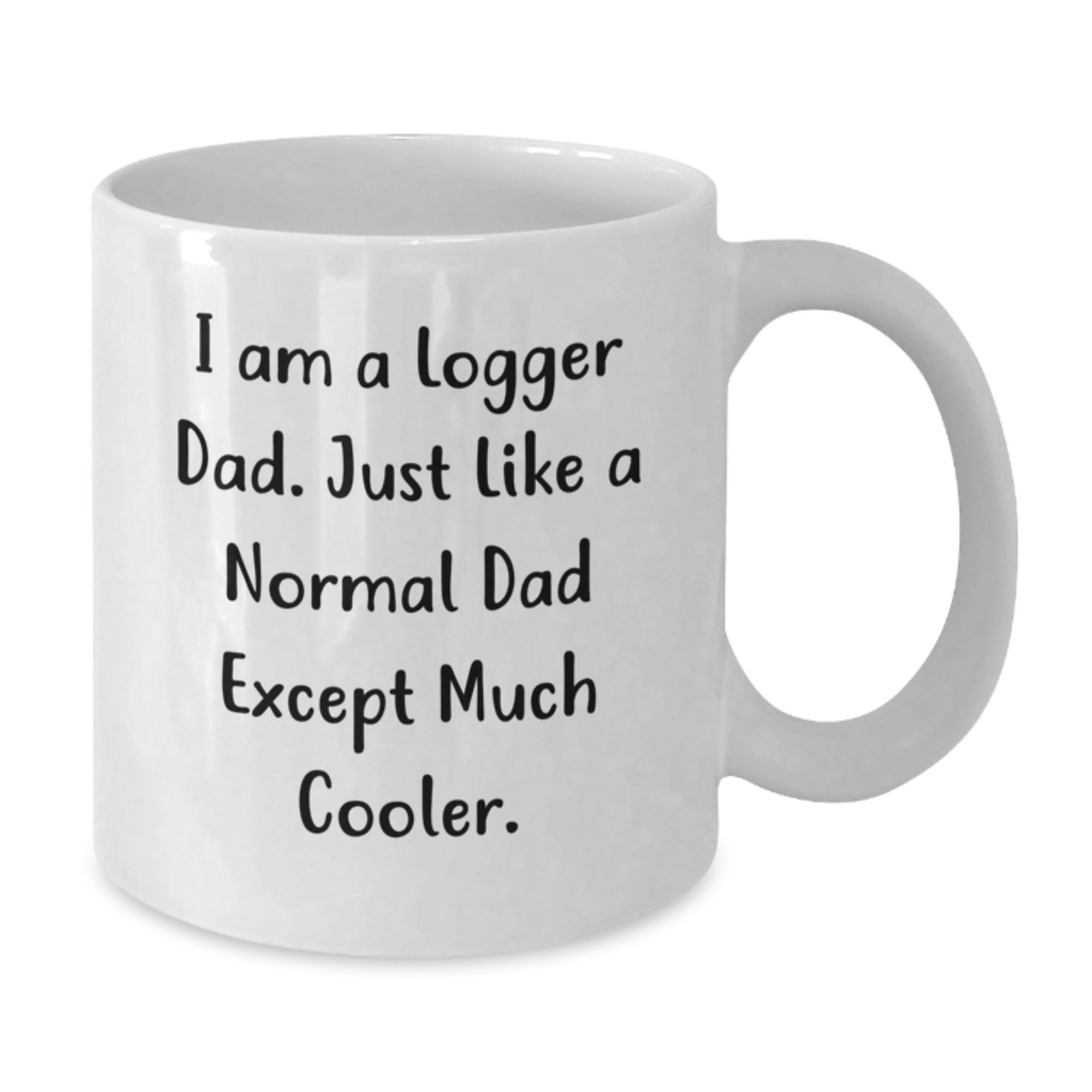 Funny Logger Dad White Coffee Mug Gifts from Men to Logger Friends and Family on Christmas - White - Additional