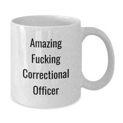 Funny Correctional Officer Gifts from Friends Unique White Coffee Mug, Amazing Quote for Birthday - Additional