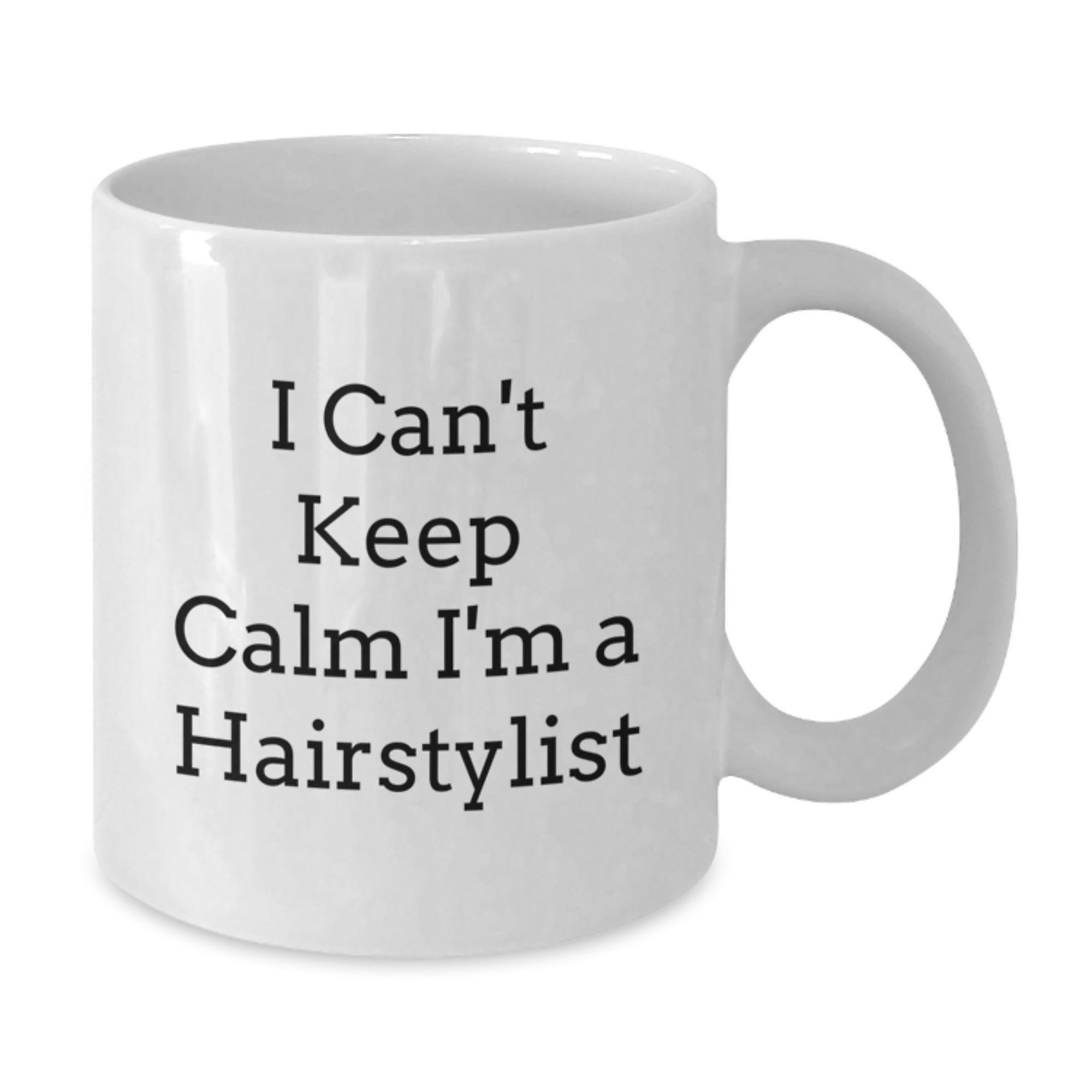 Funny Hairstylist Christmas Unique Gifts from Friends to Hairstylist, 'I Can't Keep Calm' White Coffee Mug for Women - Additional