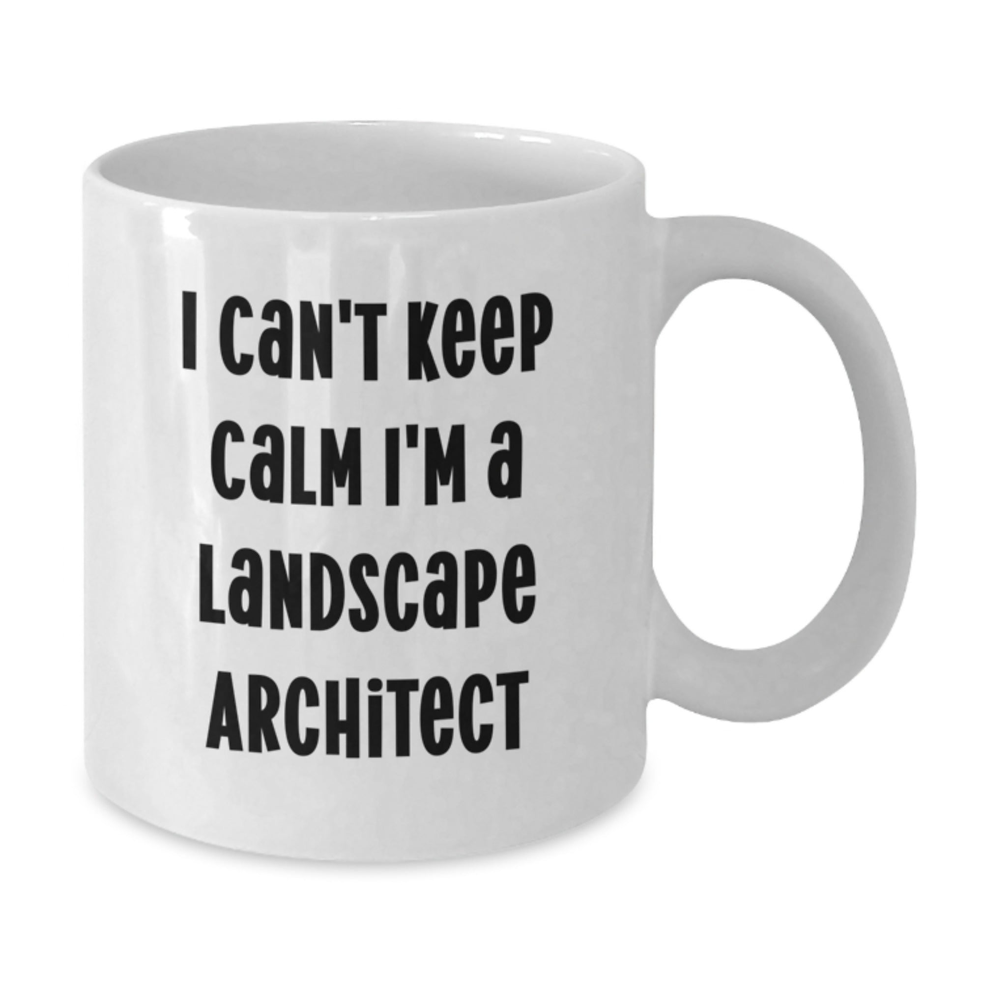 Funny Landscape Architect Gifts from Friends - I Can't Keep Calm I'm A Landscape Architect White Coffee Mug for Christmas Unique Gifts - Additional