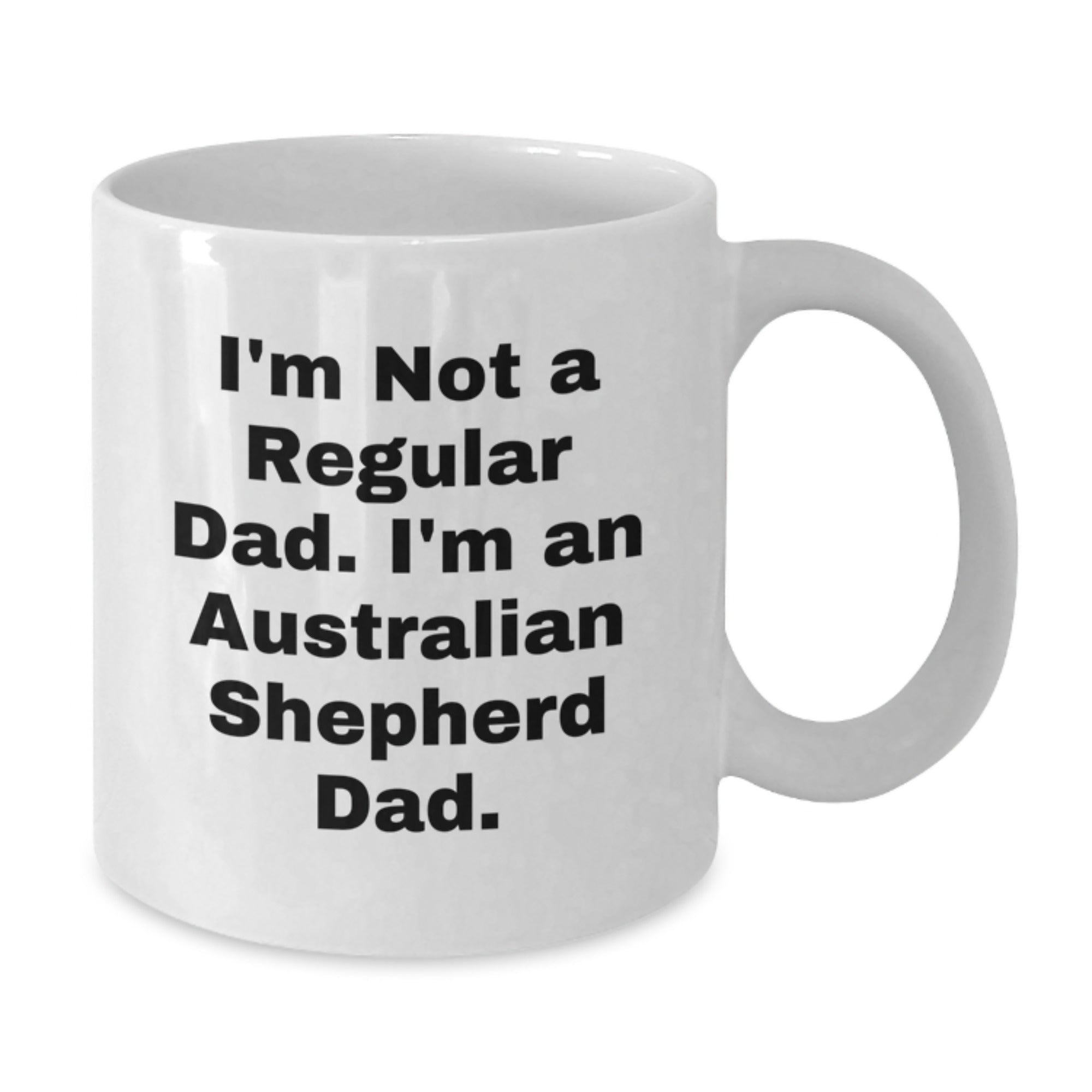 Funny Australian Shepherd Dog Dad Gifts White Christmas Mug for Men Women Friends Coworkers - Additional